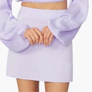 We Wore What Mini Slip Skirt Heather Purple Size Small